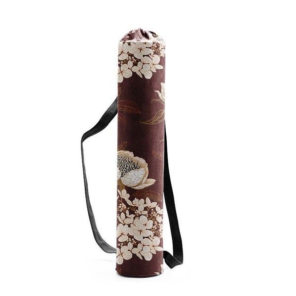 Brown Floral Yoga Mat Bag